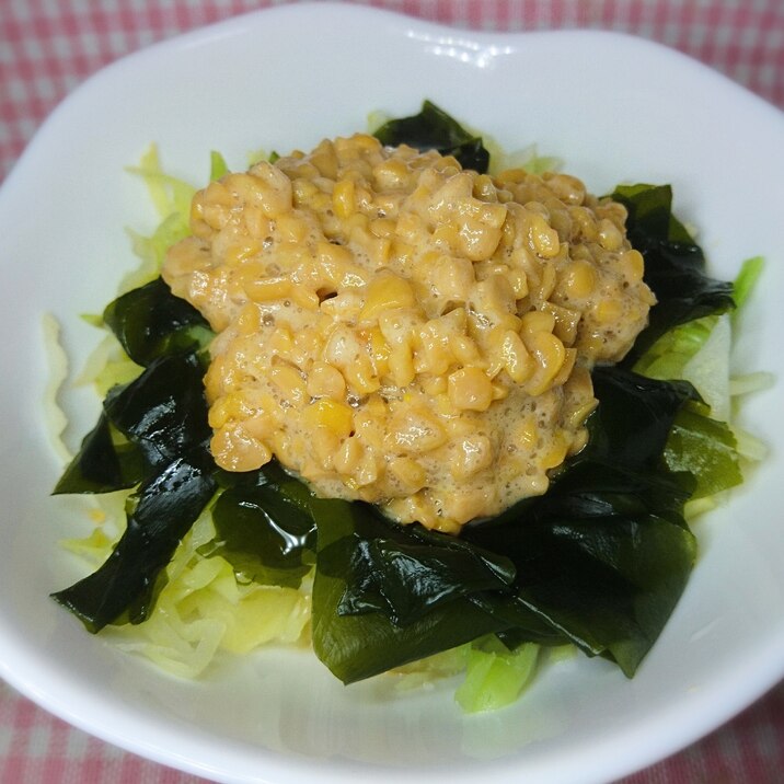 ダイエットに 納豆温キャベツ わかめ レシピ 作り方 By あやめぇ 楽天レシピ